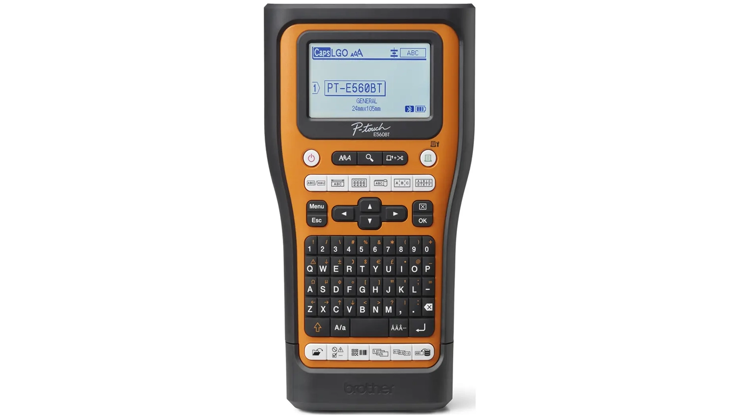 Tiskárna štítků Brother PT-E560BTVP horní pohled