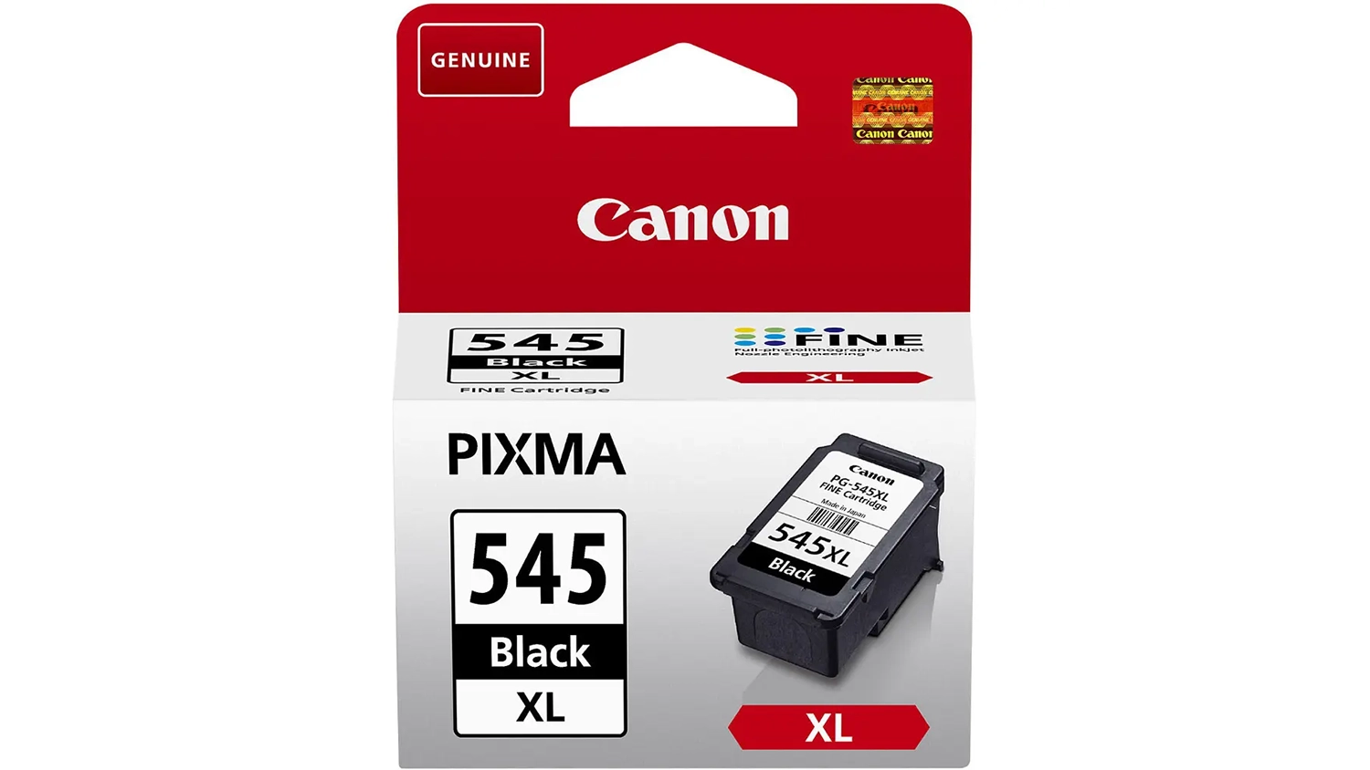 Origin&aacute;lna atramentov&aacute; n&aacute;plň Canon PG-545XL čierna v origin&aacute;lnom balen&iacute; na bielom pozad&iacute;