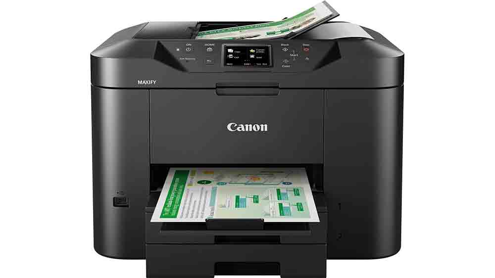 Inkoustová tiskárna Canon MAXIFY MB2750 s tištěnými dokumenty_03