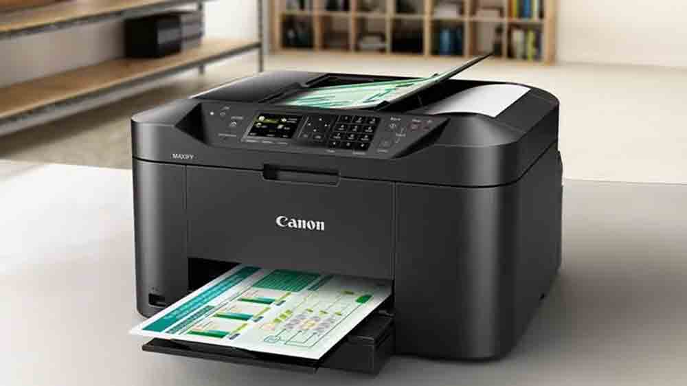 Inkoustová tiskárna Canon MAXIFY MB5150 s tištěným dokumentem_03