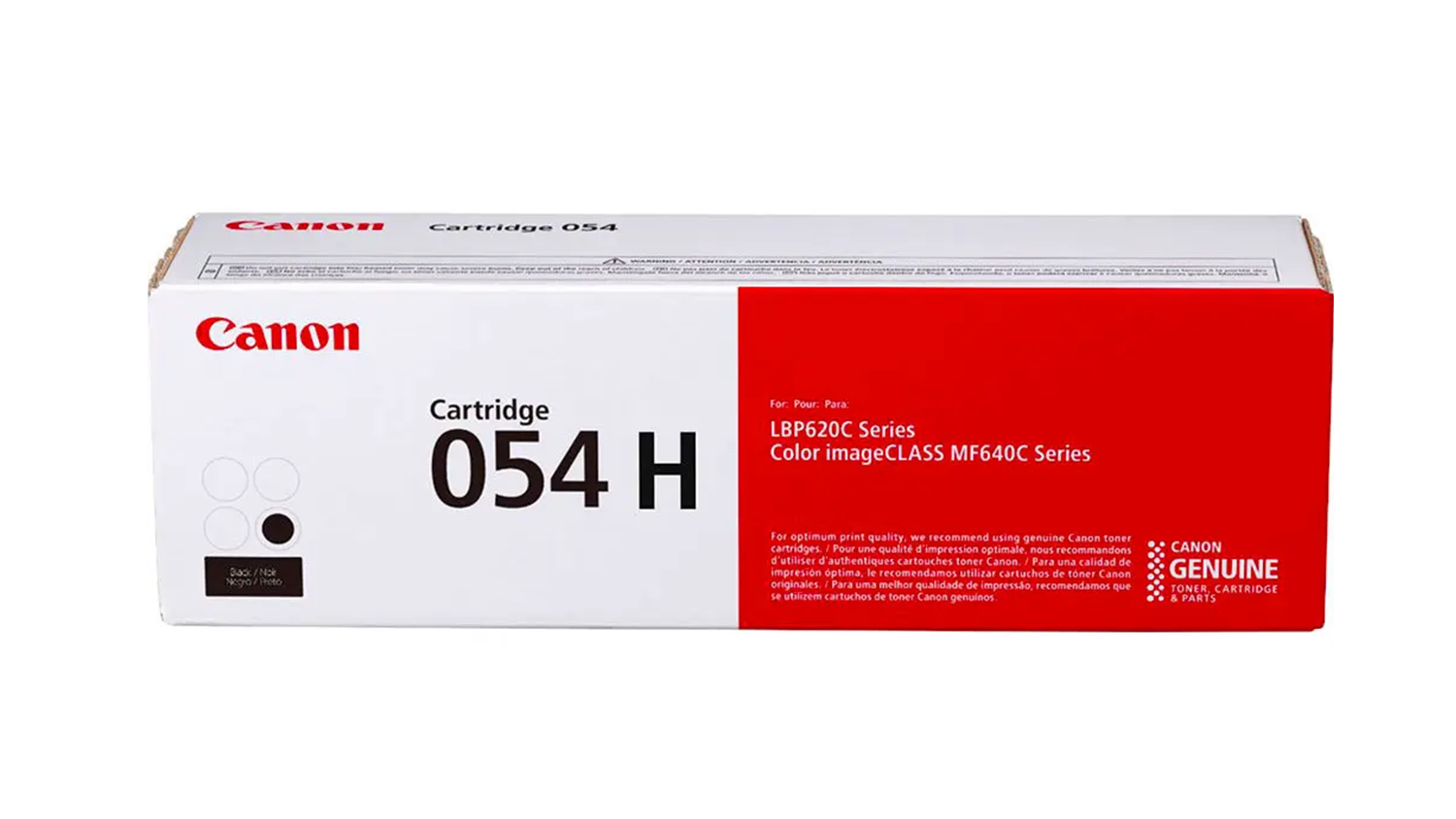 Toner Canon Color imageCLASS 054 H vysok&aacute; kapacita čern&yacute; v origin&aacute;ln&iacute;m balen&iacute; na b&iacute;l&eacute;m pozad&iacute;