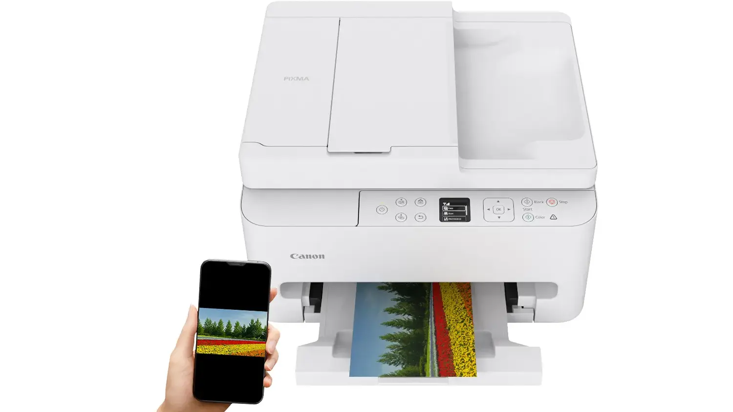 Barevn&yacute; tisk z mobilu na inkoustov&eacute; tisk&aacute;rně Canon PIXMA TS7550i