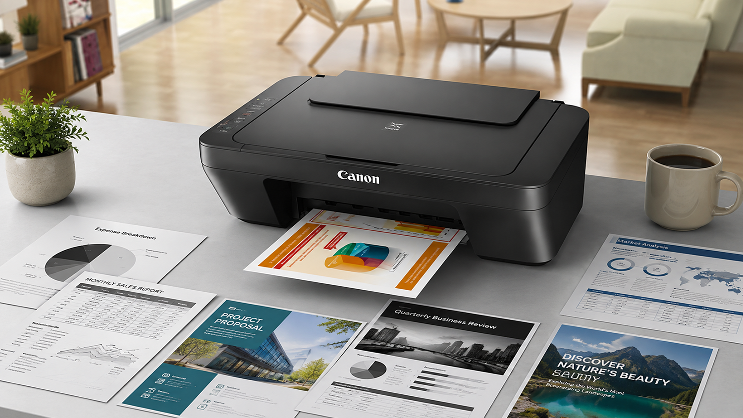 Barevné dokumenty vytištěné pomocí inkoustů Canon PG-545XL a CL-546XL
