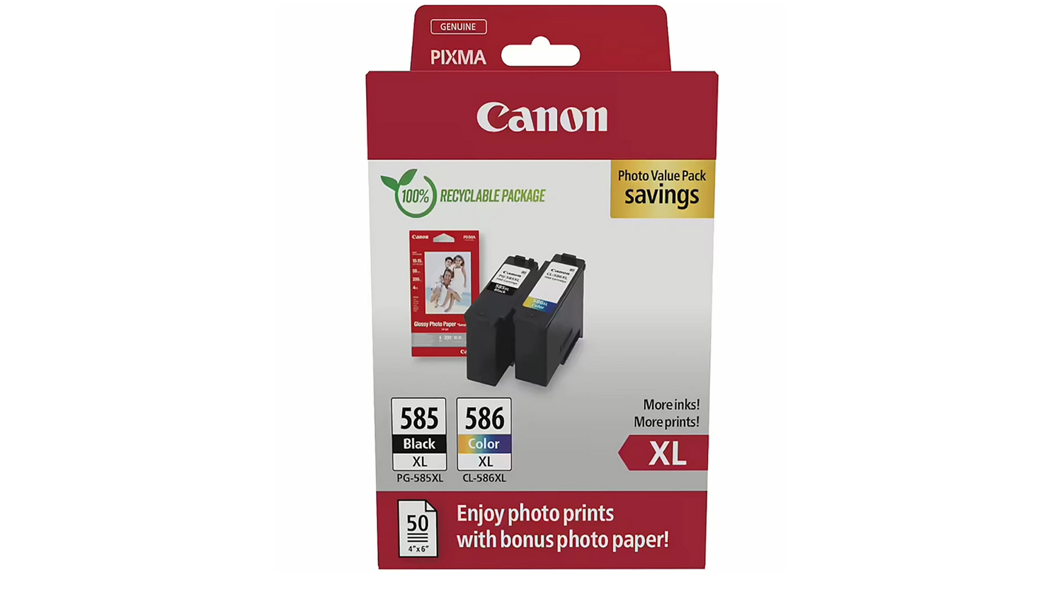 Balen&iacute; sady sada inkoustů Canon PG-585XL/CL-586XL/GP-501 black/color (6205C004)