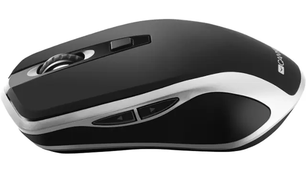 Myš Canyon MW-19 na bílém pozadí zobrazující ergonomický design a bezdrátové provedení