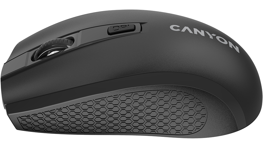 Myš Canyon MW-7 černá a bílá pohled z boku