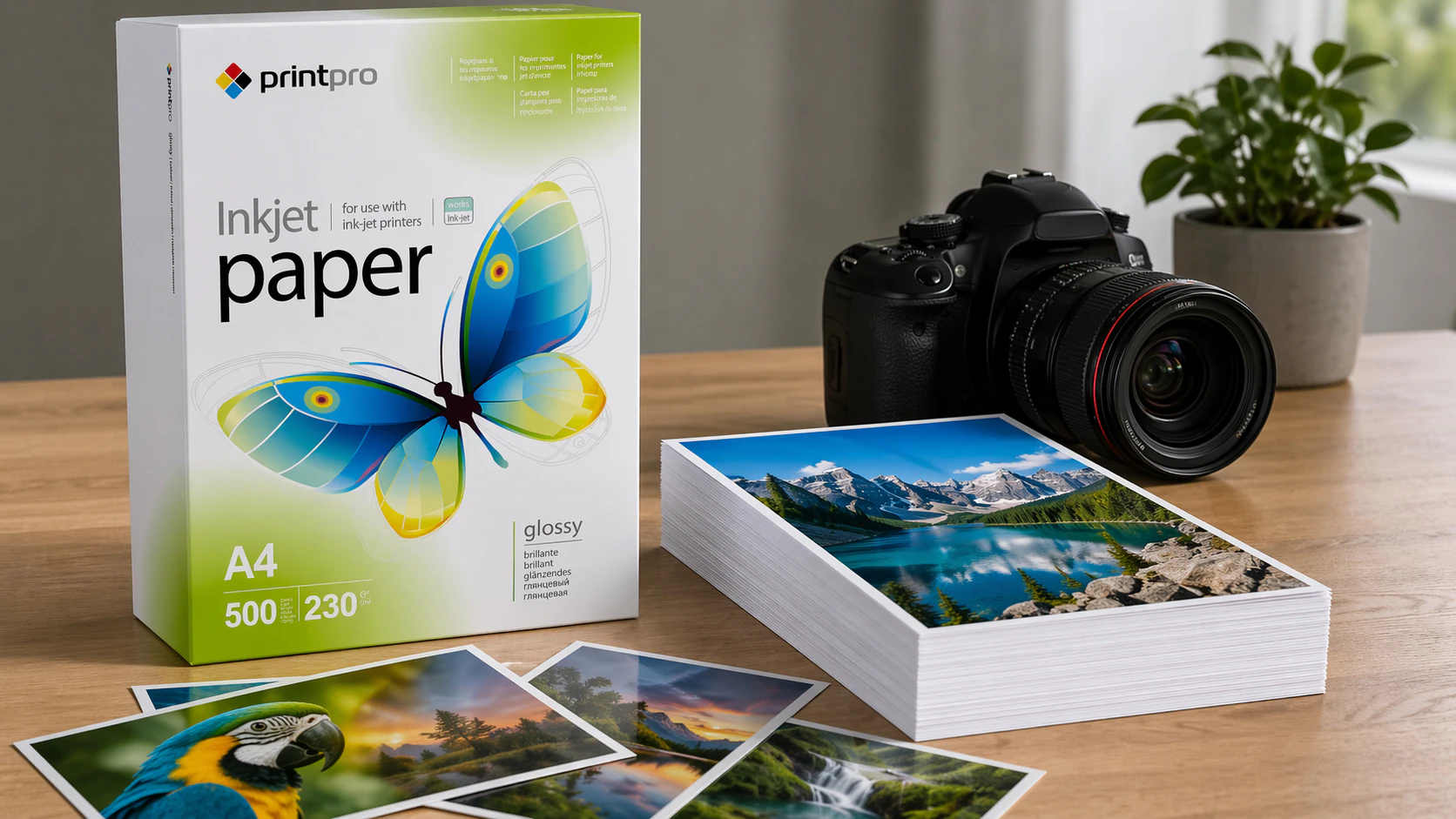 Fotopapier PrintPro high glossy 230 g/m&sup2; A4 500 listov s vysoko leskl&yacute;m povrchom pre tlač fotografi&iacute; s ostr&yacute;mi detailmi