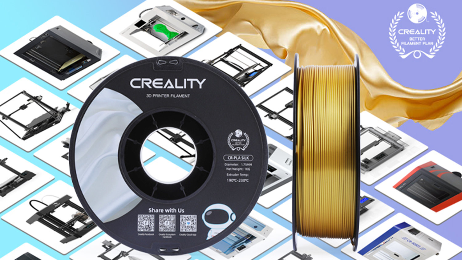 Filament na pozad&iacute; z 3D tlačiarn&iacute;