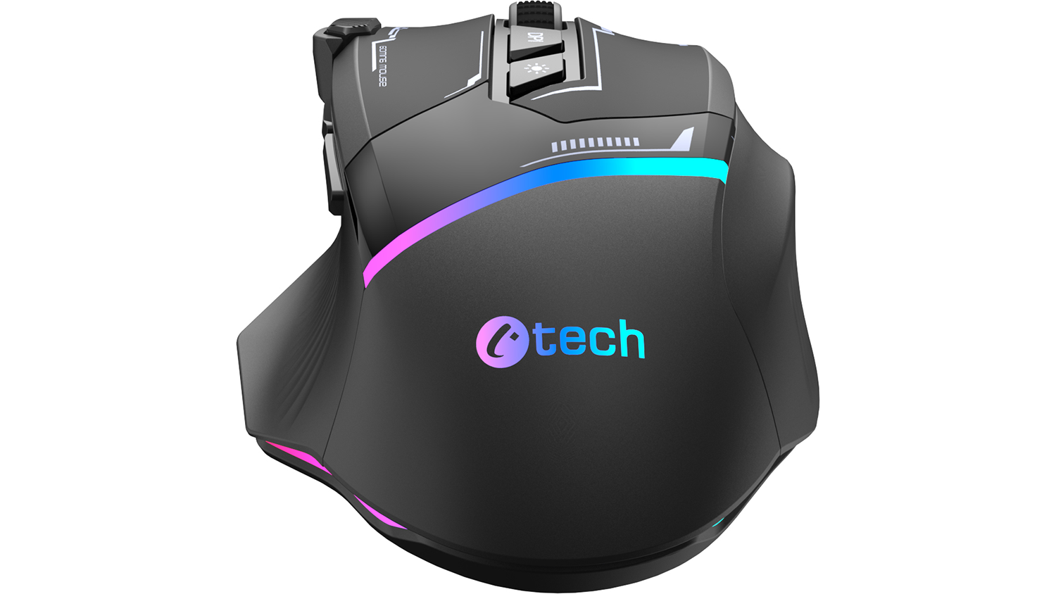Bezdrôtová herná myš C-Tech Zyra GM-16, pohľad zozadu