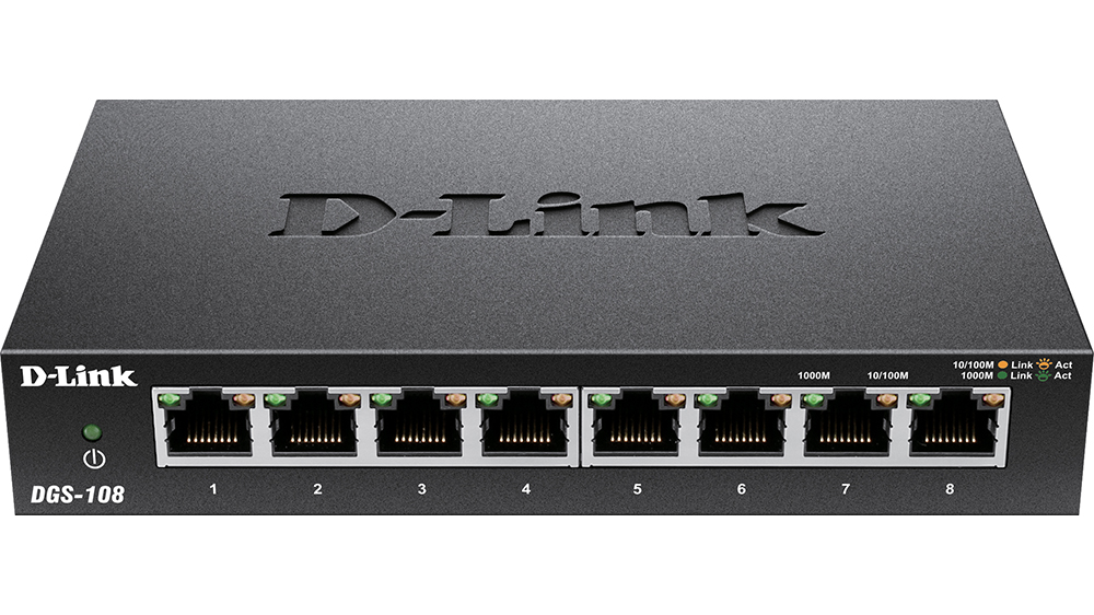 Switch D-Link DGS-108 s 8 gigabitovými porty
