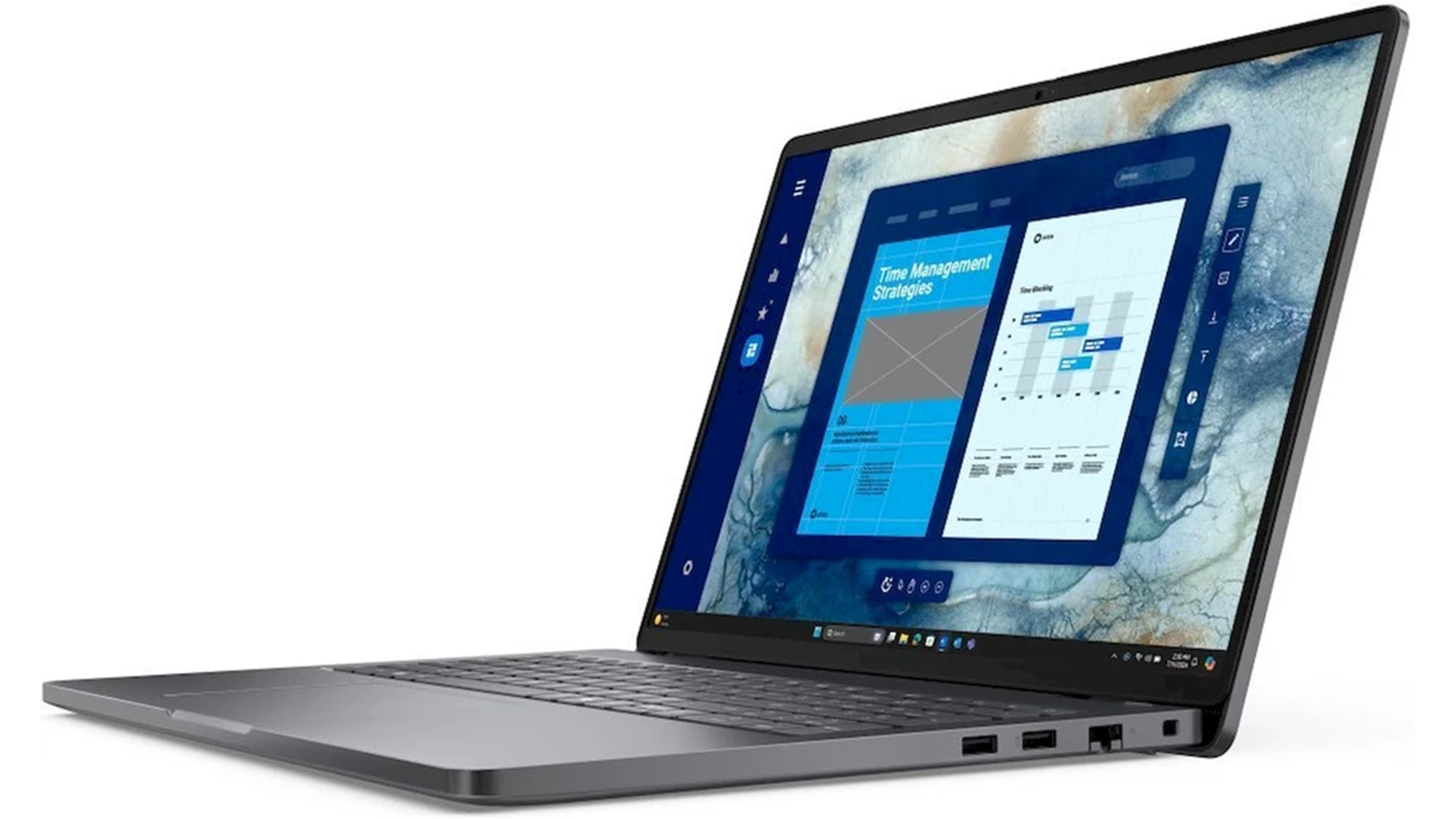 Dell Pro – pohled na displej notebooku