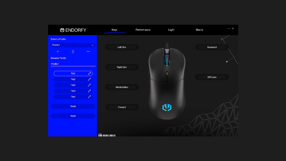 Rozhraní aplikace k herní myši Endorfy GEM Plus_04