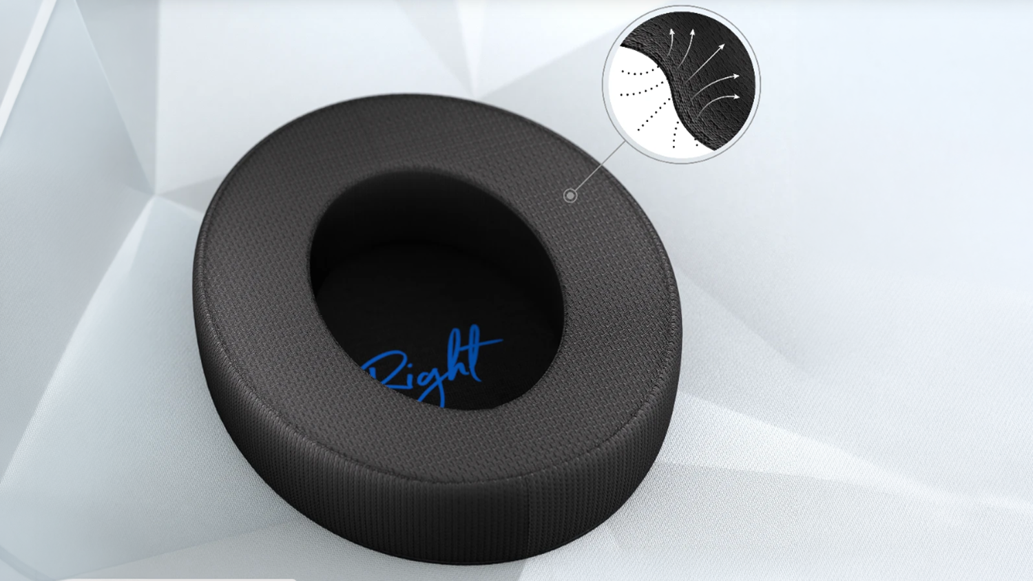 Náhradní náušníky pro sluchátka Endorfy Earpads Soft Breathing detail materiálu