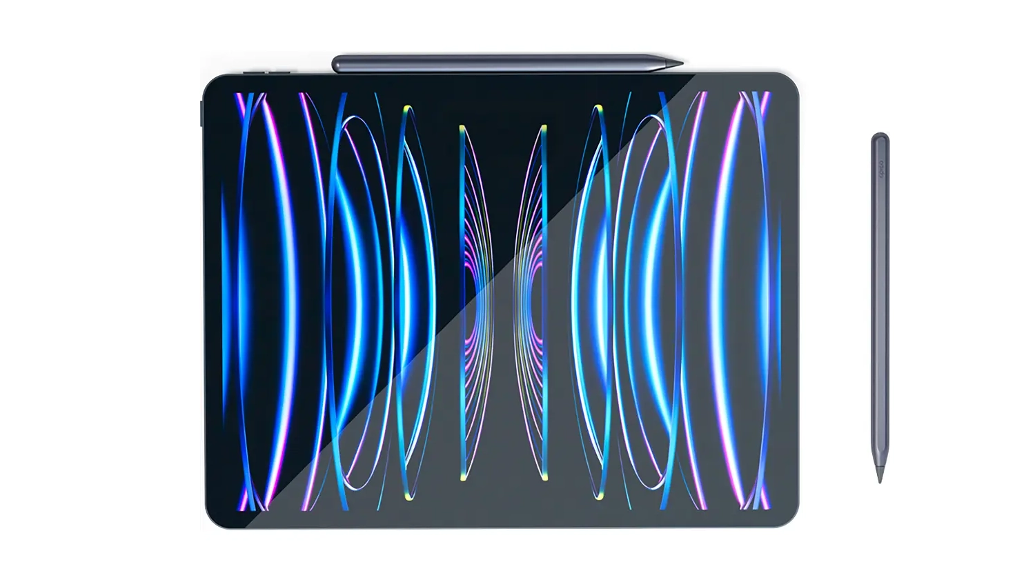 iPad a vedle Stylus Pen Epico horn&iacute; pohled