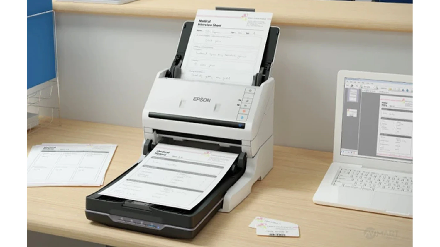 Epson WorkForce DS-530 II skener s open source softwarem Epson Scan 2 u poč&iacute;tače v běžn&eacute;m použ&iacute;v&aacute;n&iacute;