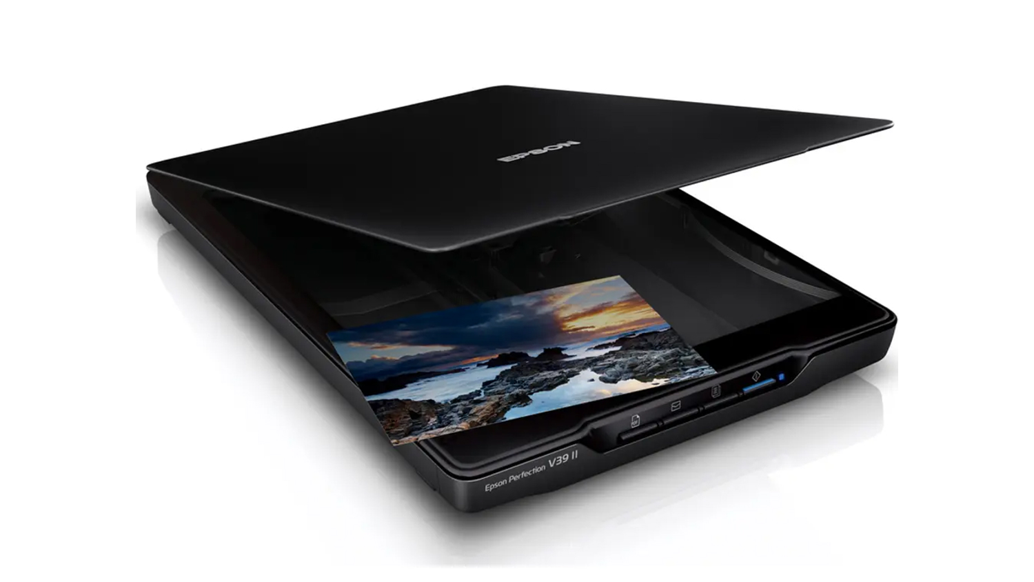 Plošný skener Epson Perfection V39 II černý skenující dokument s vysokým rozlišením a precizním zachycením detailů
