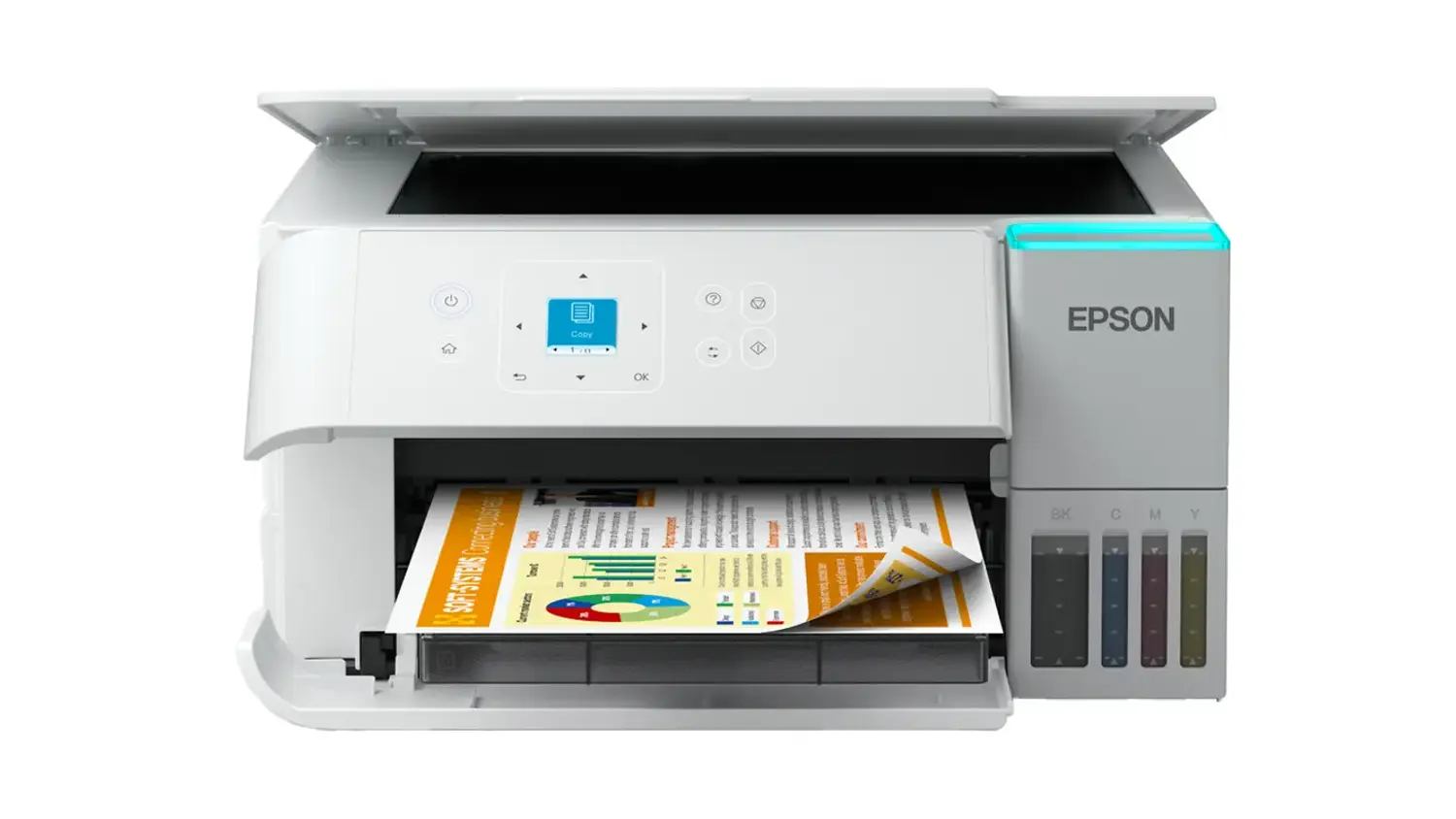 Atramentová tlačiareň Epson Eco Tank L4366 s otvoreným vekom
