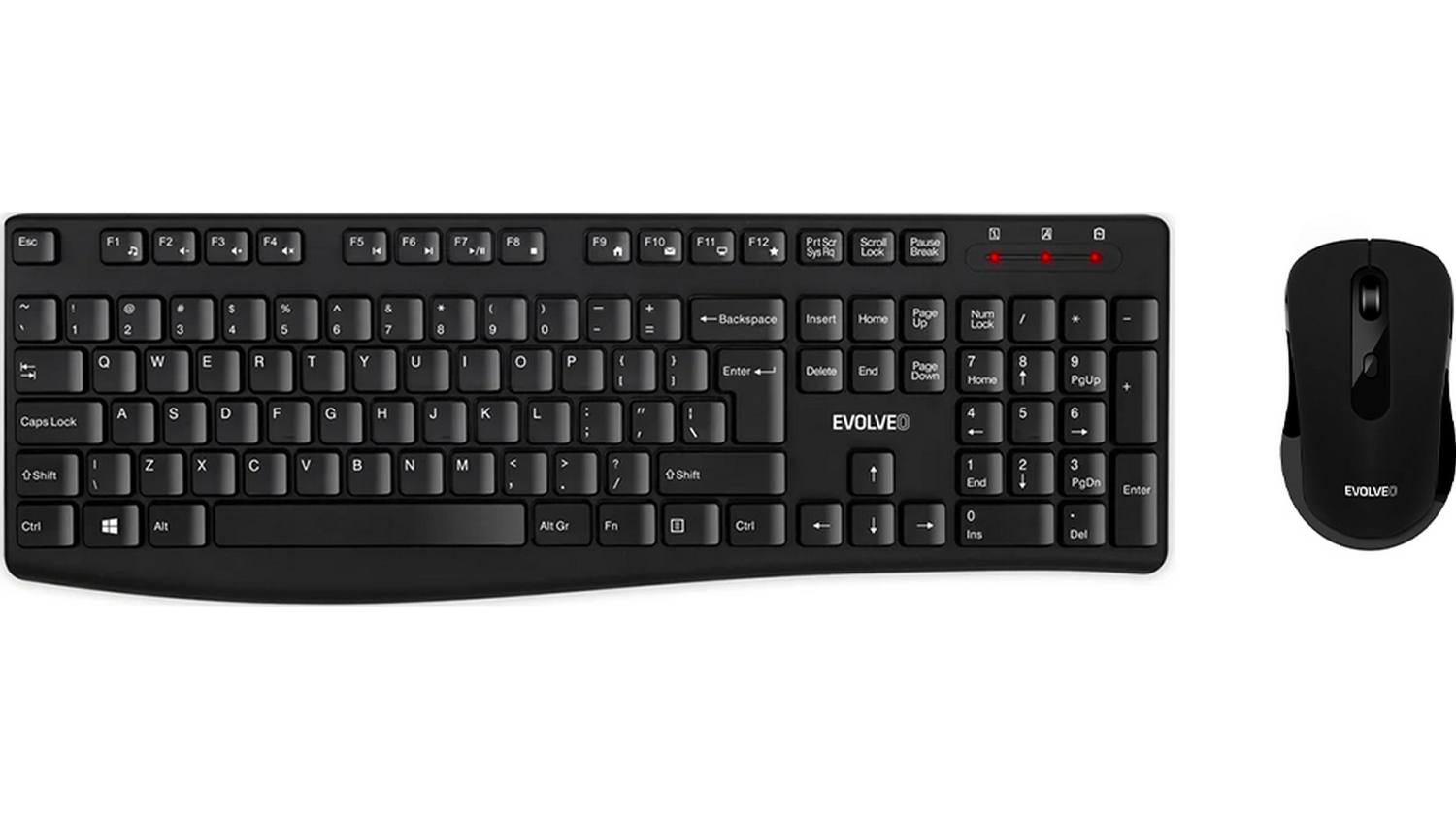 Klávesnica s myšou EVOLVEO K1050 US INTL, čierna