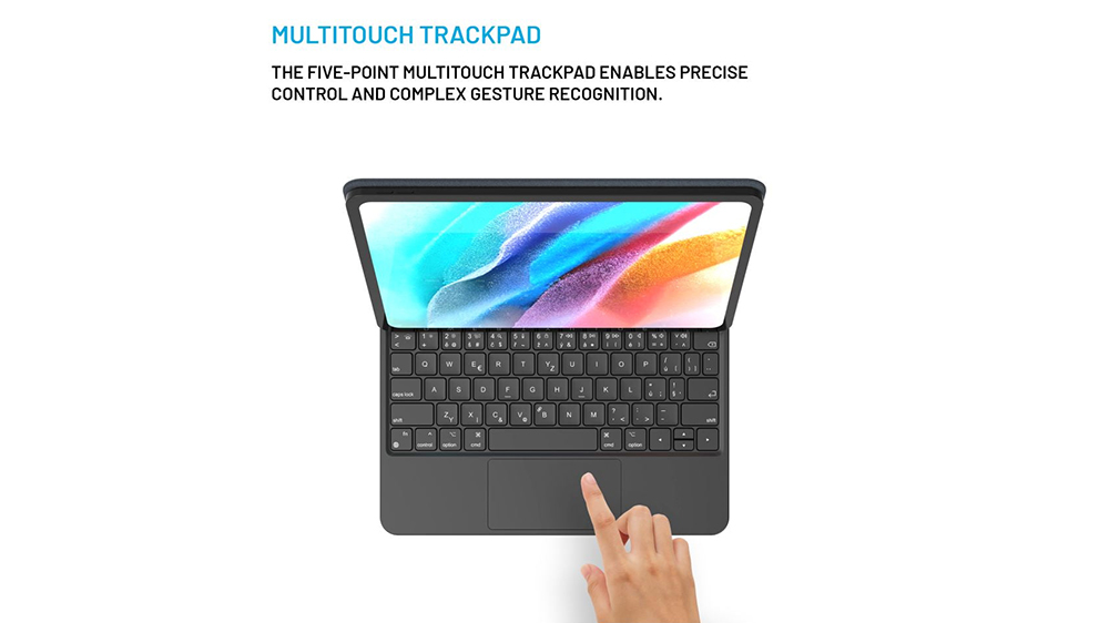 Ruka ovládající trackpad na klávesnici pouzdra Fixed Typee pro iPad 10,9_02