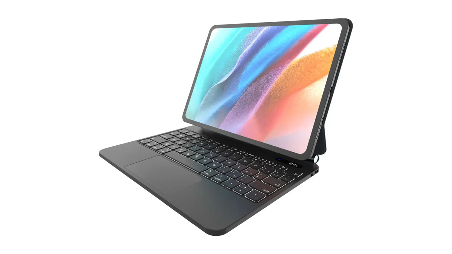 Tablet v pouzdře s klávesnicí Fixed Typee iPad Pro 11 M4 2024 CZ šikmý přední pohled