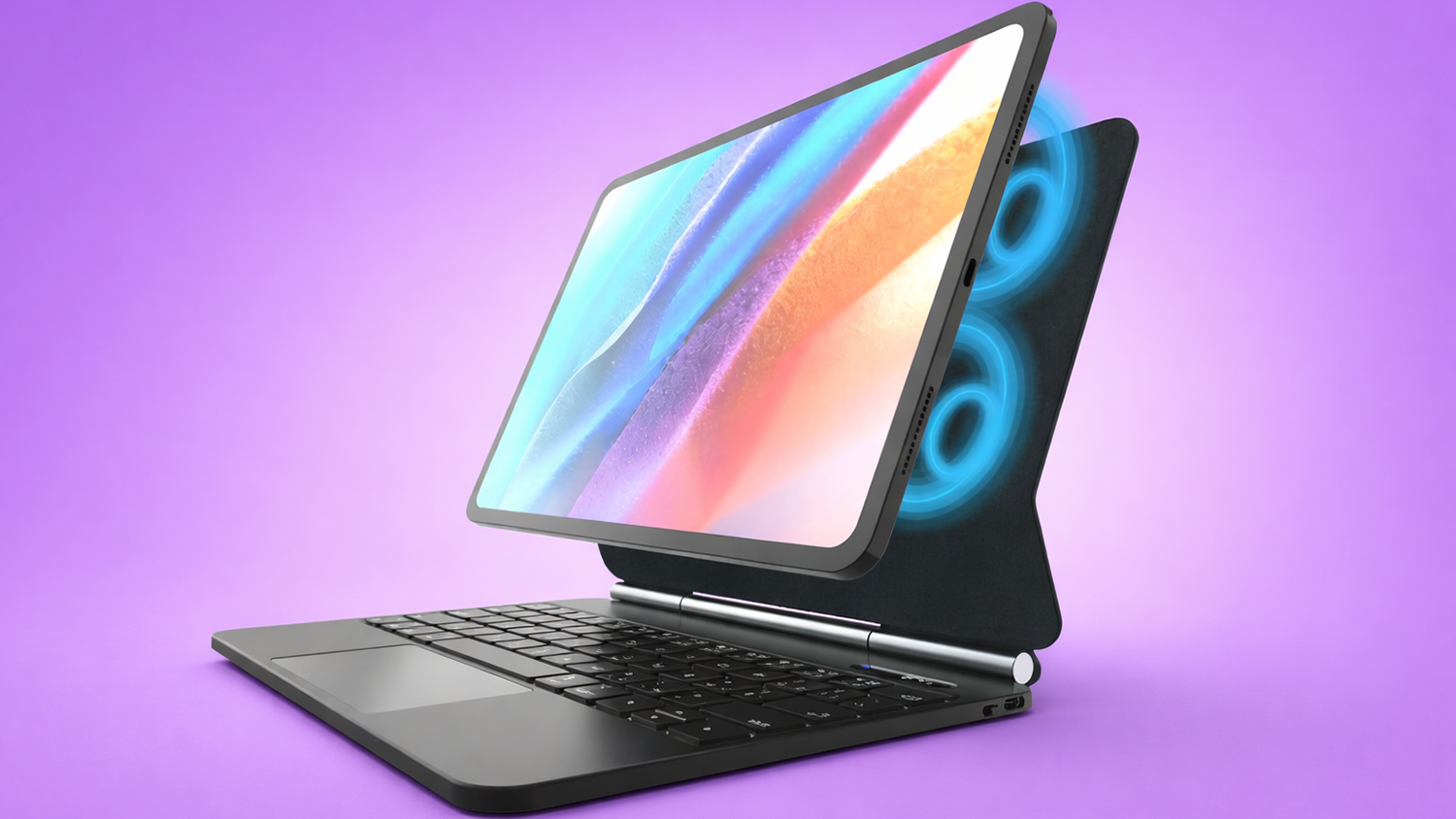 Vizualizace magnetického uchycení tabletu