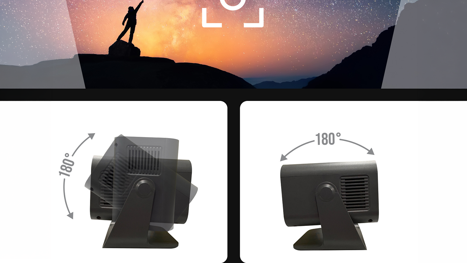 Zn&aacute;zornenie možnosti otočenia projektora Forever FP-220E Sport 4K