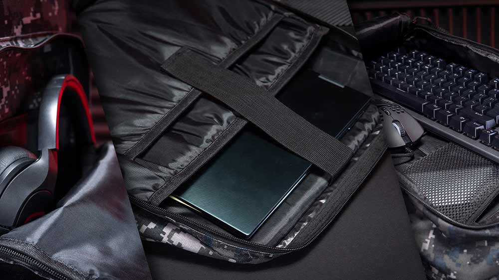 Vnitřní prostor batohu pro notebook Genesis Pallad 450 lite Camo_02