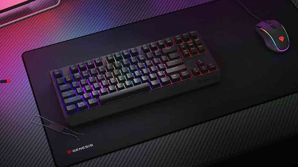 Stůl s podložkou, myší a klávesnicí Genesis Thor 230 TKL_03