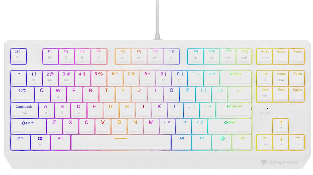 Mechanická klávesnice Genesis Thor 230 White, US_01