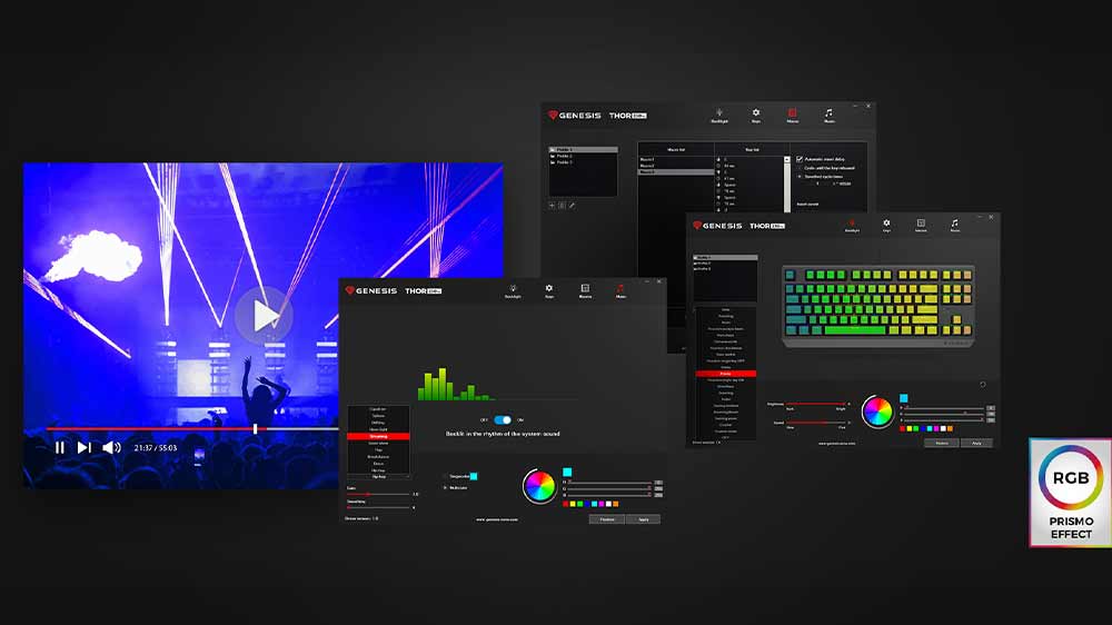 Rozhraní pro nastavení podsvícení klávesnice Genesis Thor 230 _04