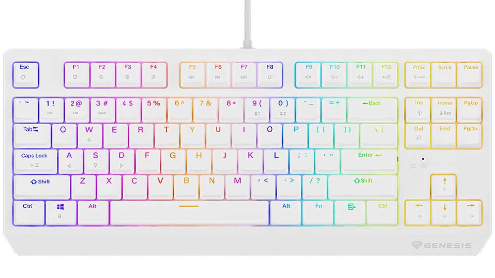 Mechanická klávesnice Genesis Thor 230 White, US_01
