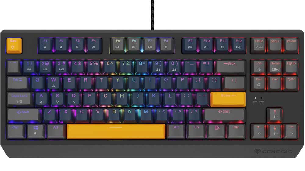 Mechanická klávesnice Genesis Thor 230 Blue Positive, US_01