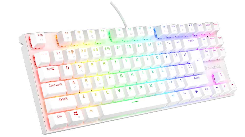 Mechanická herní klávesnice Genesis Thor 303, WHITE US_01