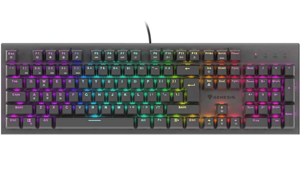 Mechanická herní klávesnice Genesis Thor 303, BROWN/WH CZ-SK_01