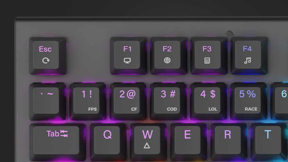 Detail na klávesy klávesnice Genesis Thor 303_04