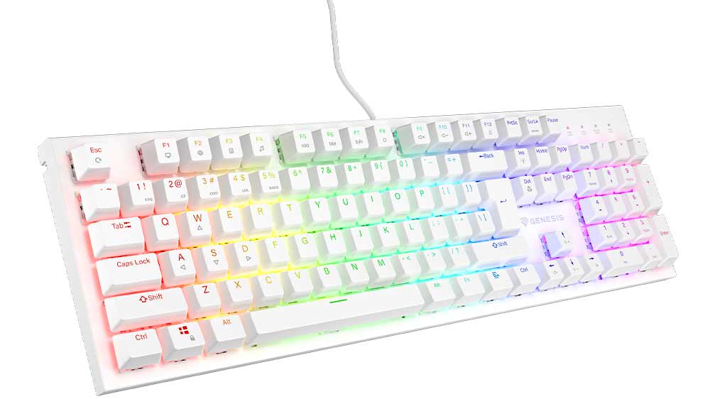 Mechanická herní klávesnice Genesis Thor 303, BROWN/WH US_01