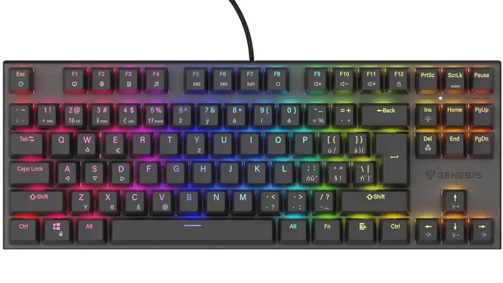 Mechanická herní klávesnice Genesis Thor 303, PEACH/BL CZ-SK_01