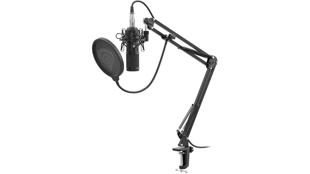 Mikrofon k PC Genesis Radium 300 XLR upevněný na ramenu_03