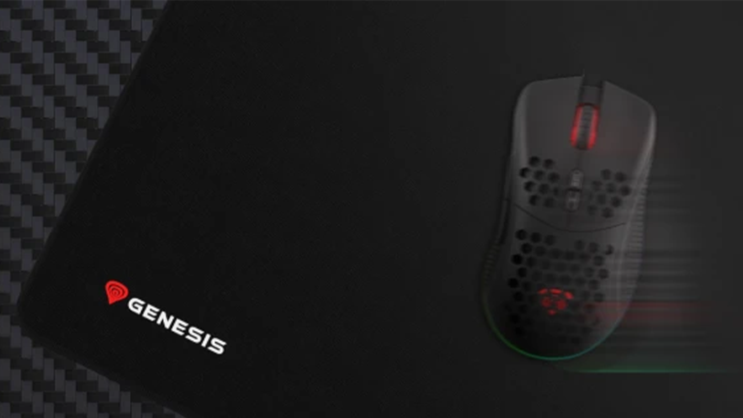My&scaron; na podložce Genesis Carbon 500 MAXI LOGO