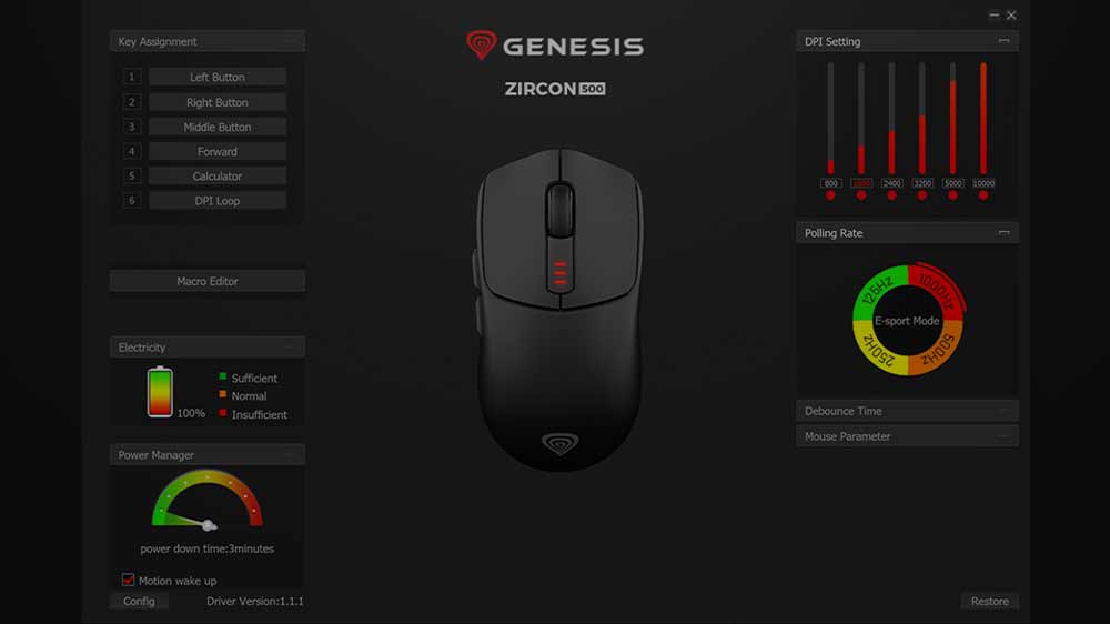 Herní myš Genesis ZIRCON 500 a ukázka úpravy jejího nastavení pomocí speciálního softwaru_04