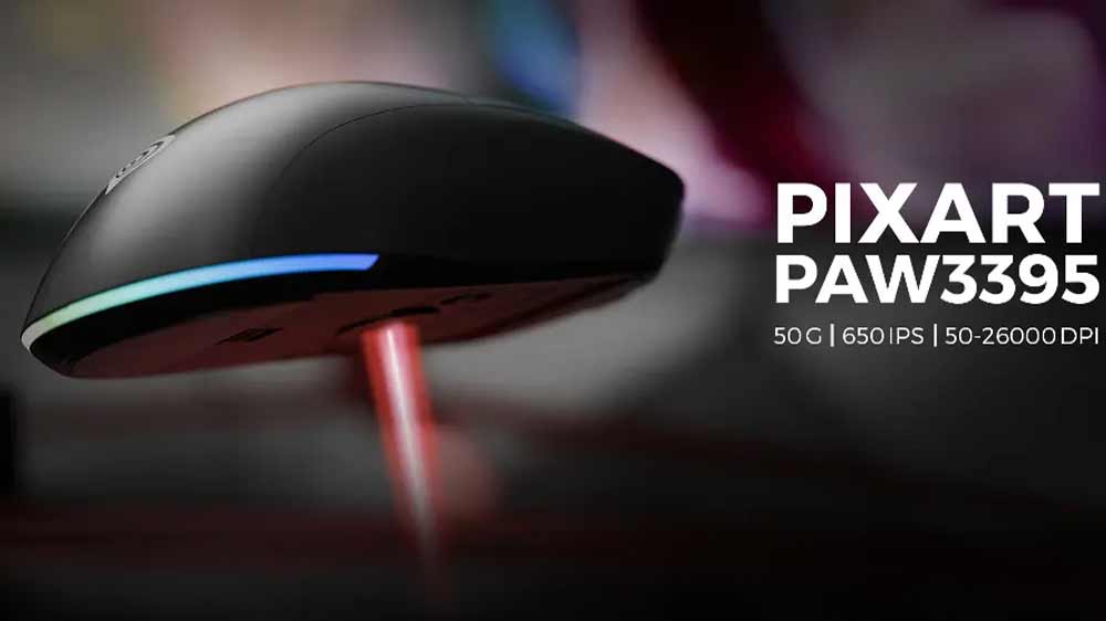 Herní myš Genesis ZIRCON XIII ve vzduchu a znázornění optického senzoru_03