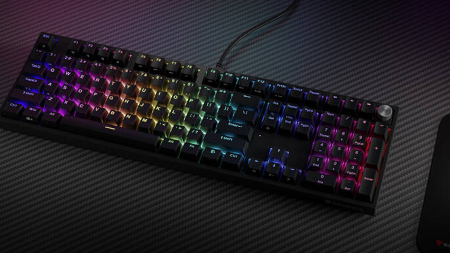 Herní mechanická klávesnice Genesis THOR 404 RGB na podložce