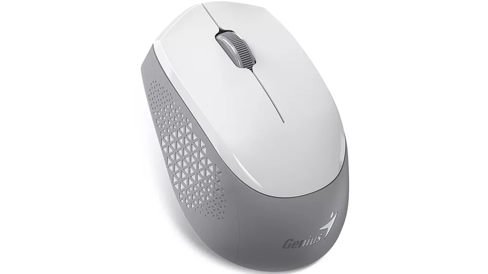 Myš Genius NX-8000S BT White-Gray demonštrujúca presné sledovanie pohybu na rôznych povrchoch
