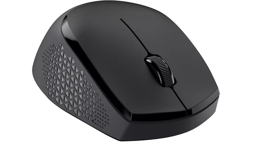 Bezdrôtová myš Genius NX-8000S BT ukazujúca prepínanie medzi tromi zariadeniami pomocou tlačidla s LED indikáciou