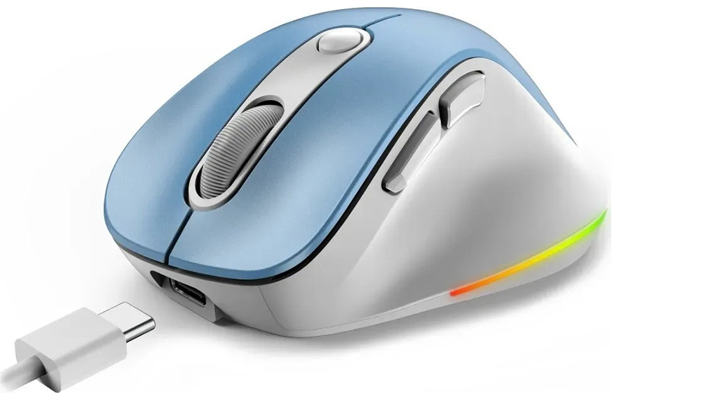 My&scaron; Genius Ergo 9000S Pro Light Blue při každodenn&iacute;m použ&iacute;v&aacute;n&iacute; s důrazem na ergonomick&eacute; tvarov&aacute;n&iacute; a n&iacute;zkou hmotnost