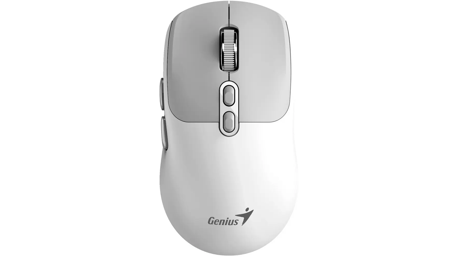 PC myš Genius NX-8080S BT bílo-šedá horní pohled
