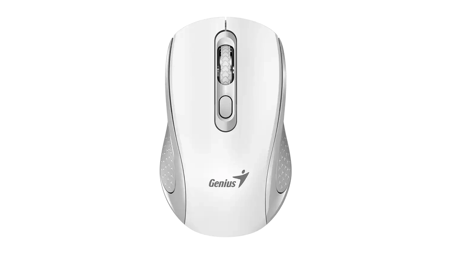 Bezdrátová myš Genius NX-8025S bílo-šedá horní pohled