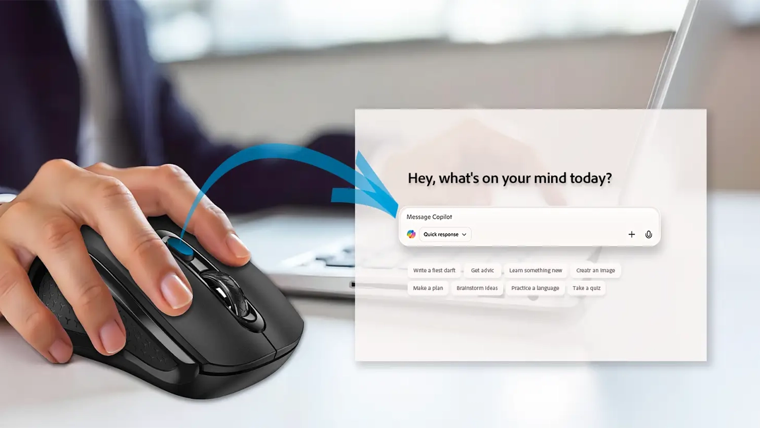 Ukázka zapínání funkce Copilot u myši Genius NX-8025S
