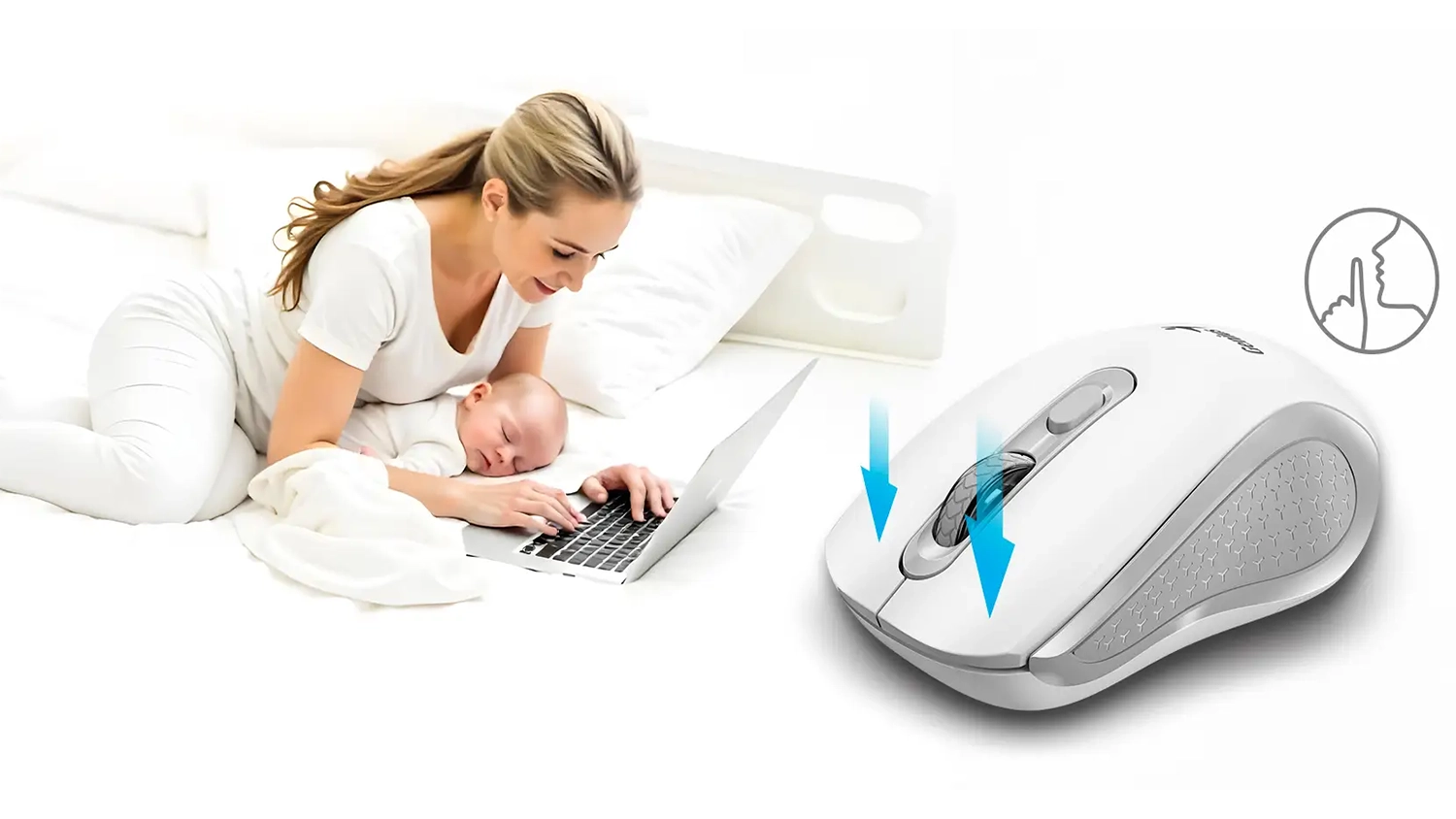 Demonstrace tichých spínačů u myši Genius NX-8025S