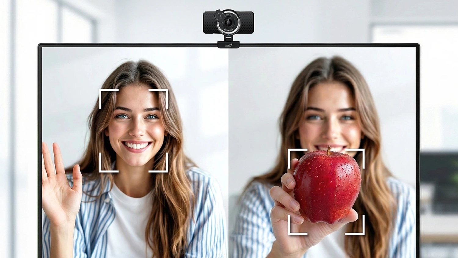 Ukázka automatického zaostření webkamery Genius ECam 8020AF